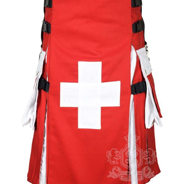 Swiss Flag Utility Kilt front view