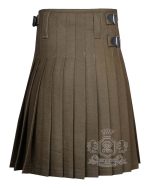 Tan Wool 8 Yard Kilt | Traditional Scottish Kilt - Image 4