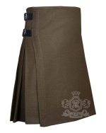 Tan Wool 8 Yard Kilt | Traditional Scottish Kilt - Image 2