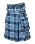 US Navy Tartan Utility Kilt with Adjustable Leather Straps - Image 2