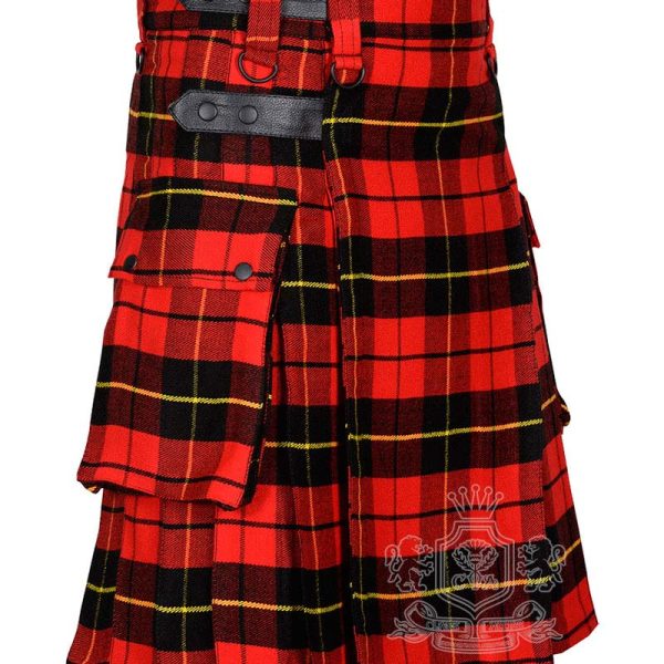 Wallace Tartan Utility Kilt with Adjustable Leather Straps