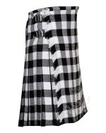 White Black Rob Roy Tartan 8 Yard Kilt | Traditional Scottish Kilt - Image 2