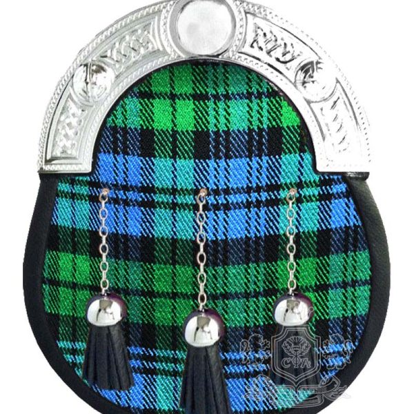 Campbell Ancient Tartan Sporran with Silver Cantle