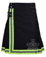 Black Firefighter Utility Kilt | Cotton Work Kilt