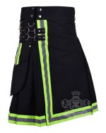 Black Firefighter Utility Kilt | Cotton Work Kilt - Image 2