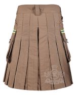 Khaki Firefighter Utility Kilt | High-Visibility Reflector Tape - Image 4