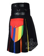 LGBTQ Pride Rainbow Hybrid Utility Kilt – Cargo Pockets Kilt - Image 2