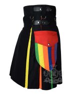 LGBTQ Pride Rainbow Hybrid Utility Kilt – Cargo Pockets Kilt - Image 3