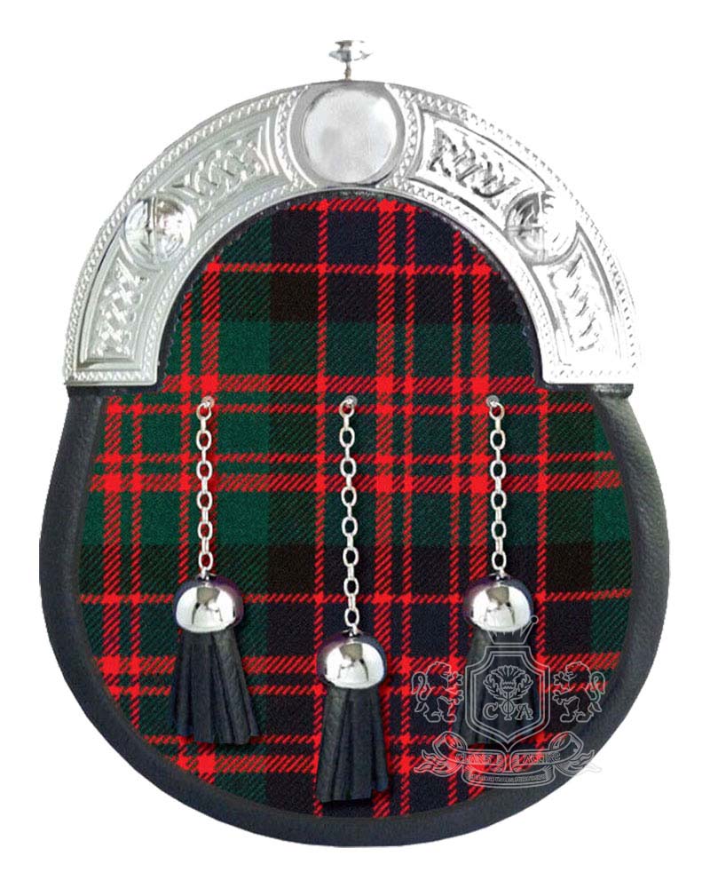 MacDonald-Tartan-Sporran-with-Silver-Cantle MacDonald Tartan Sporran with Silver Cantle - Image 1