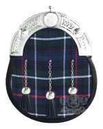 MacKenzie Tartan Sporran with Silver Cantle