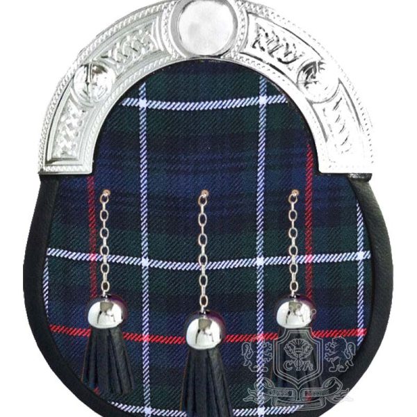 MacKenzie Tartan Sporran with Silver Cantle