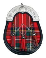 Royal Stewart Tartan Sporran with Silver Cantle