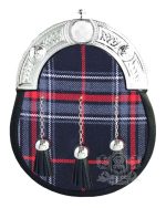 Spirit of Bruce Tartan Sporran with Silver Cantle