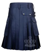 Black Cotton Utility Kilt - Image 4