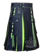 Black Inner Loment Green Hybrid Kilt – Laces - Image 2