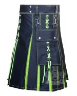 Black Inner Loment Green Hybrid Kilt – Laces - Image 3