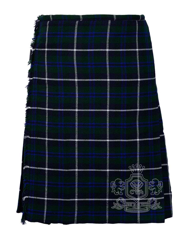 blue-douglas-tartan-8-yard-kilt-front Douglas Blue Tartan 8 Yard Kilt | Traditional Scottish Kilt - Image 1