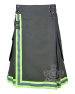 Olive Green Firefighter Utility Kilt | Cotton Work Kilt
