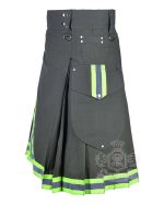 Olive Green Firefighter Utility Kilt | Cotton Work Kilt - Image 3