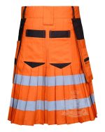 Orange Fireman Utility Kilt | Cotton Tactical Working Kilt - Image 4