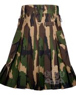 Urban Camo Cotton Utility Kilt with Cargo Pockets - Image 2